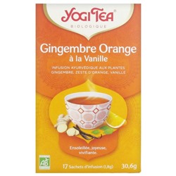 Yogi Tea Gingembre Orange ? la Vanille Bio 17 Sachets