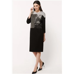 Платье Bazalini 4535 черно-серый