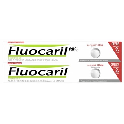 Fluocaril Dentifrice Blancheur Bi-Fluor? Lot de 2 x 75 ml