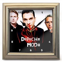 Часы настенные "Depeche Mode" (2), Цвет рамки может быть другим.