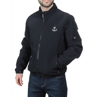 EM25057-1 BLACK Куртка-бомбер мужская демисезонная (100 гр. синтепон)
