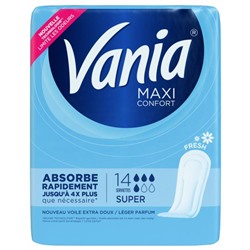 Vania Maxi Confort Super Fresh 14 Serviettes