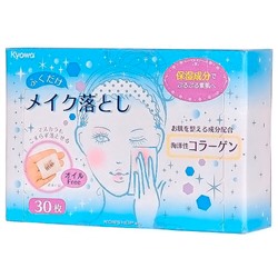 Салфетки влажные для снятия макияжа с морским коллагеном Kyowa, Япония, 30 шт Акция