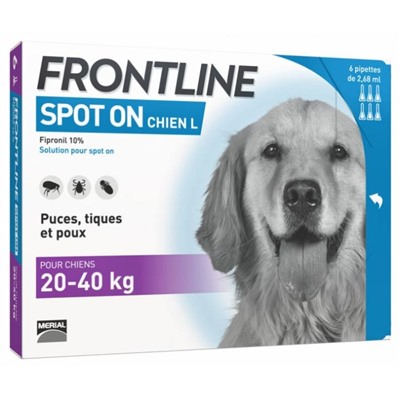 Frontline Spot-On Chien L (20-40 kg) 6 Pipettes