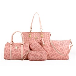 Набор сумок из 5 предметов, арт А16, цвет: розовый