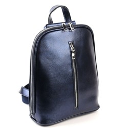 Женский кожаный рюкзак 268-220 Блек Блу