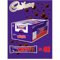 Батончик шоколадный Wispa Cadbury 36гр (упаковка 48шт)