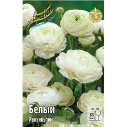 Семена луковичные цветы Color Line Ранункулюс Белый (упаковка 10шт)