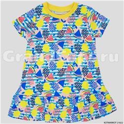 Платье для девочки с коротким рукавом "Фрукты", KotMarKot (21822)