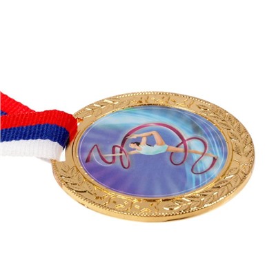 Медаль тематическая «Художественная гимнастика», золото, d=5 см
