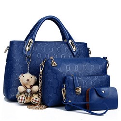 Комплект сумок из 4 предметов, арт А15, цвет: синий