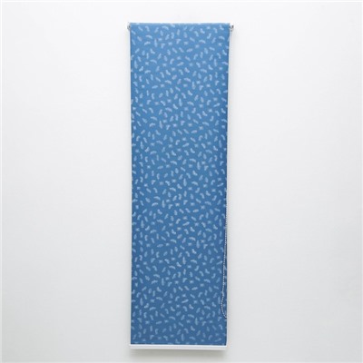 Штора рулонная «Пёрышки», блэкаут, 60×180 см, цвет голубой