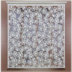 Тюль на кухню со шторной лентой, 145х160 см, цвет белый, 100% полиэстер