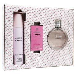 Подарочный набор Chanel eau Tendre for woman 3 в 1 150 ml x 7 ml x 100 ml