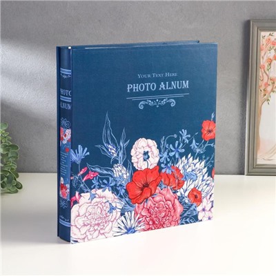 Фотоальбом на 500 фото 10х15 см "Нарисованные цветы" в коробке МИКС 33,5х30х6 см