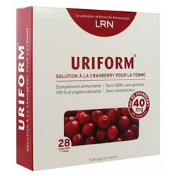 LRN Uriform Sant? et Protection Urinaire de la Femme 28 Comprim?s