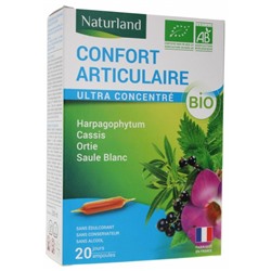 Naturland Confort Articulaire Bio 20 Ampoules Buvables de 10 ml