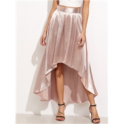 Розовая асимметричная юбка