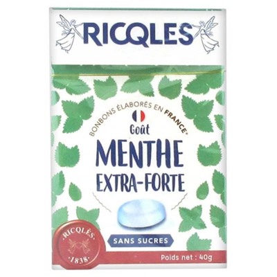 Ricql?s Bonbons Sans Sucres Go?t Menthe Extra-Forte 40 g