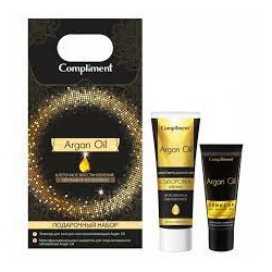Ж набор "Compliment"  Argan Oil №1241 (Эликсир д/контура глаз+Сыворотка д/лица).12 /647490