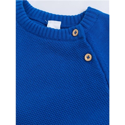 Текстурированный вязаный свитер с круглым вырезом для мальчика