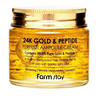 Крем FarmStay 24K Gold & Peptide Ampoule Cream 80g (125)