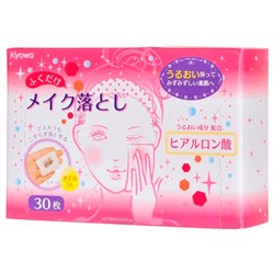 Салфетки влажные для снятия макияжа с гиалуроновой кислотой Kyowa, Япония, 30 шт Акция