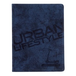 Дневник универсальный для 1-11 классов, 48 листов URBAN, обложка из искусственной кожи, блинтовое тиснение, тёмно-синий