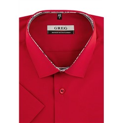 Сорочка мужская короткий рукав GREG 630/209/RED/Z/1p