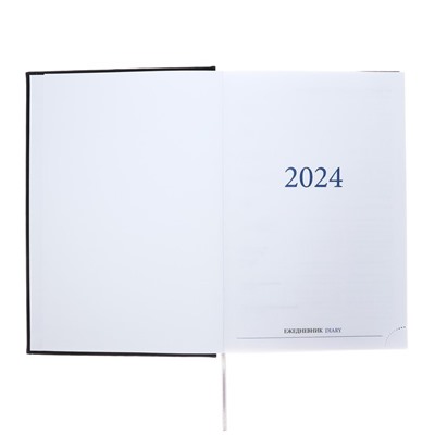 Ежедневник датированный 2024 года А5 168 листов "Небраска", Черный