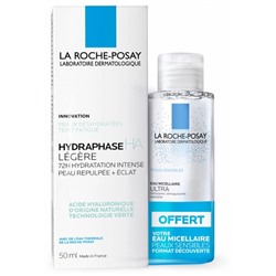 La Roche-Posay Hydraphase HA L?g?re 50 ml + Eau Micellaire Peaux Sensibles 50 ml Offerte