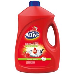"ACTIVE" Гель-концентрат для мытья посуды (3500мл) "Клубника и малина", Red.4