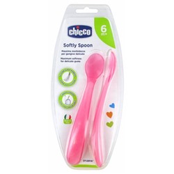Chicco Softly Spoon 2 Cuill?res Souples 6 Mois et +