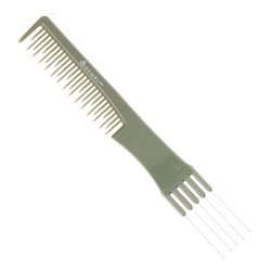 Dewal Расчёска рабочая для начеса с металлической вилкой / Эконом OLIVE CO-6506OLIVE, 19 см