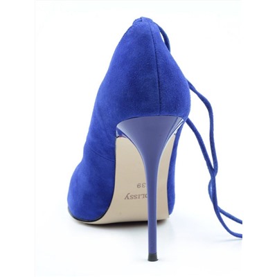 06-V-232 BLUE Туфли женские (натуральная замша)