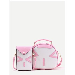 Розовая модная сумка через плечо и модная сумочка