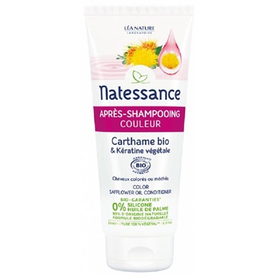 Natessance Apr?s-Shampoing Couleur Carthame Bio and K?ratine V?g?tale 200 ml