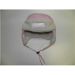 W1055 BF  Зимняя шапка-ушанка светло-розовая