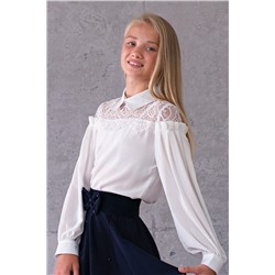 Блузка для девочки кружевная SP001 Кремовый