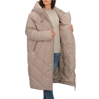 H23-630 DK. BEIGE Пальто зимнее женское (200 гр. тинсулейт)