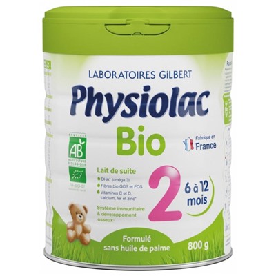 Physiolac Bio 2 6 ? 12 Mois 800 g