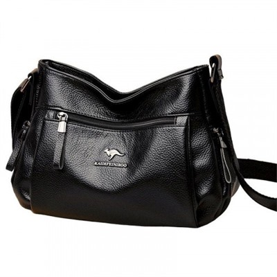 Женская кожаная сумка 1858 BLACK