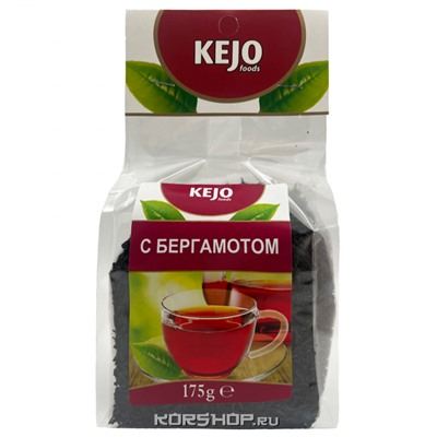 Черный чай байховый крупнолистовой с бергамотом Kejo, 175 г Акция