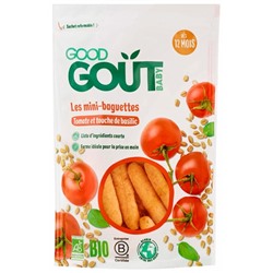 Good Go?t Mini-Baguettes Tomate et Touche de Basilic D?s 12 Mois Bio 70 g