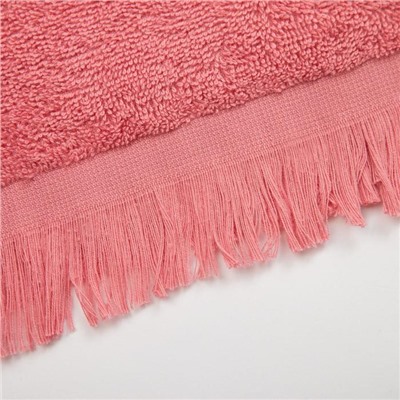 Полотенце махровое LoveLife Fringe 30х60 пыльный розовый,100% хлопок, 360 г/м2