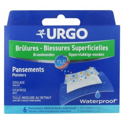 Urgo Br?lures et Blessures Superficielles 6 Pansements Waterproof