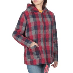 W-128 RED/GRAY Куртка демисезонная женская (синтепон 50 гр.)