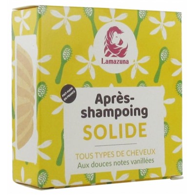 Lamazuna Apr?s-Shampoing Solide aux Douces Notes Vanill?es Bio 74 ml