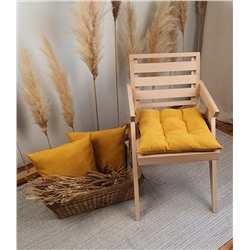 Подушка на стул желтая
