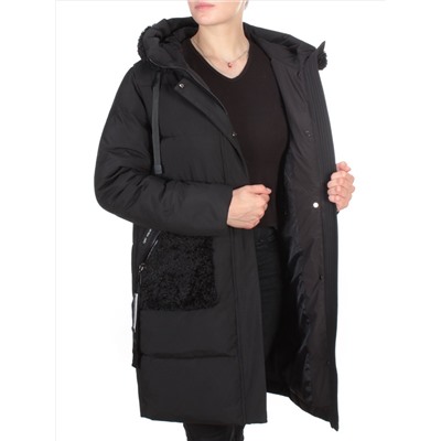 2197-2 BLACK Пальто зимнее женское OLAYEETE (200 гр. холлофайбера)